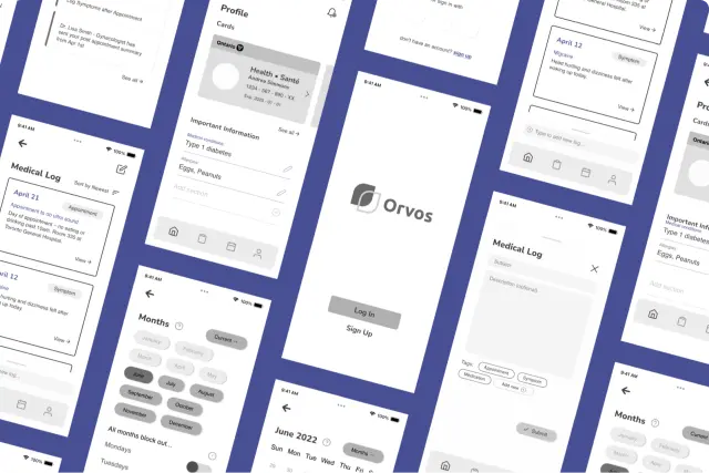 Initial concepts shown through rough greyscale wireframes, image